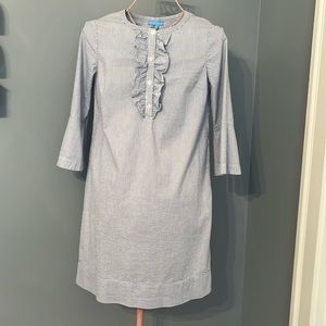 Draper James Seersucker Ruffle Shift Dress